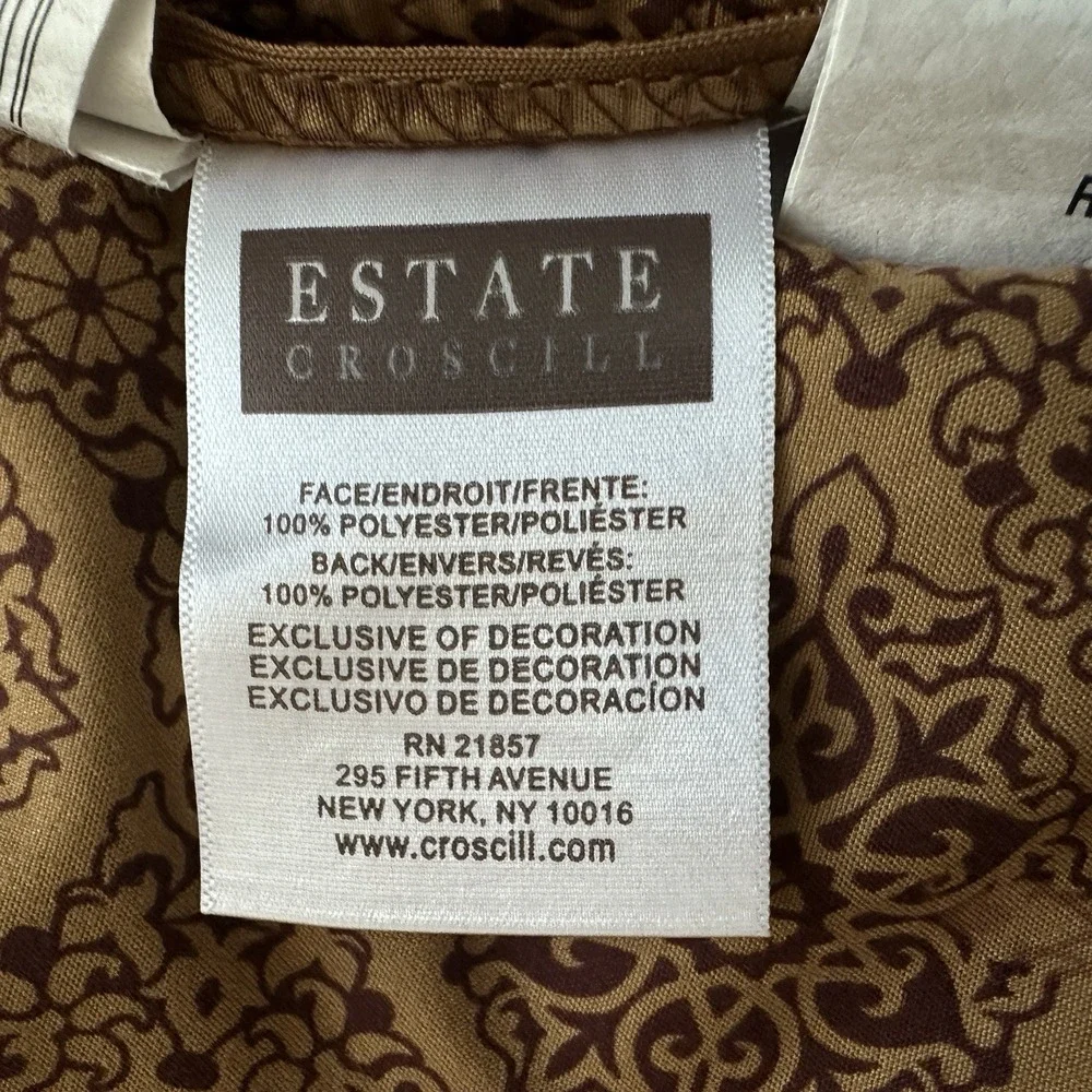 Croscill Estate Paisley 2 Sham Pillows 27x21 Regalia Standard Brocade Jacquard